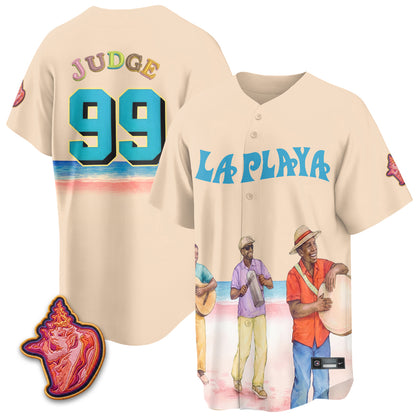 NYY Beach Connect "La Playa" Edition Vapor Jersey- Patch Stitched