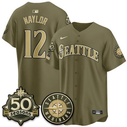 SEA New Era Olive 2026 Armed Forces Day Jersey - All Stitched