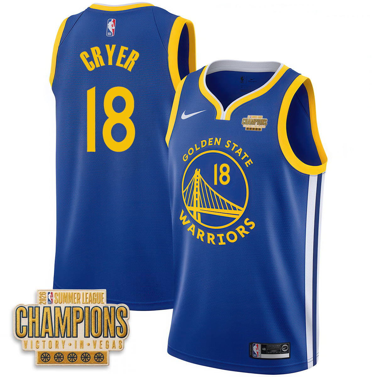 GSW 2026 Summer League Vapor Jersey - Stitched