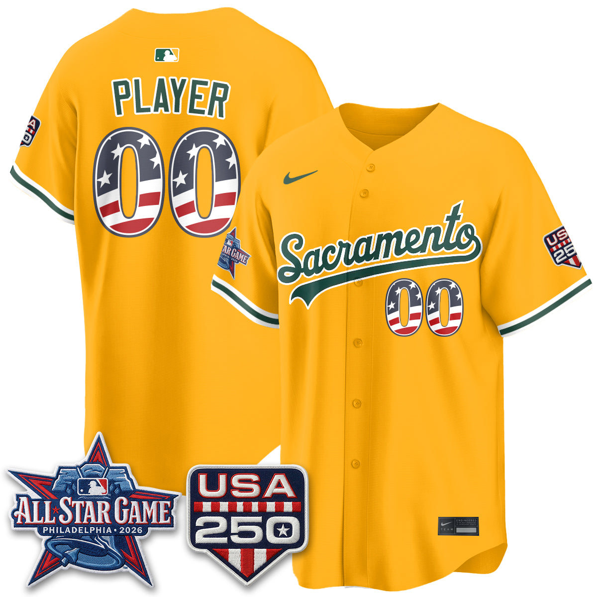 Oakland Athletics 2026 All Star Edition Vapor Custom Jersey - Stitched