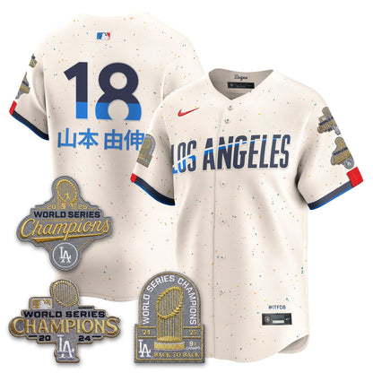 LAD Gold Collection Stadium Vapor Limited Jersey - Back to Back 9x Champs - All Stitched