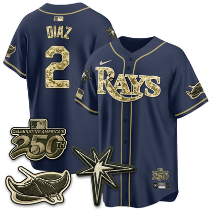 Tampa Bay Rays 2026 Armed Forces Day Jersey V2 - Stitched