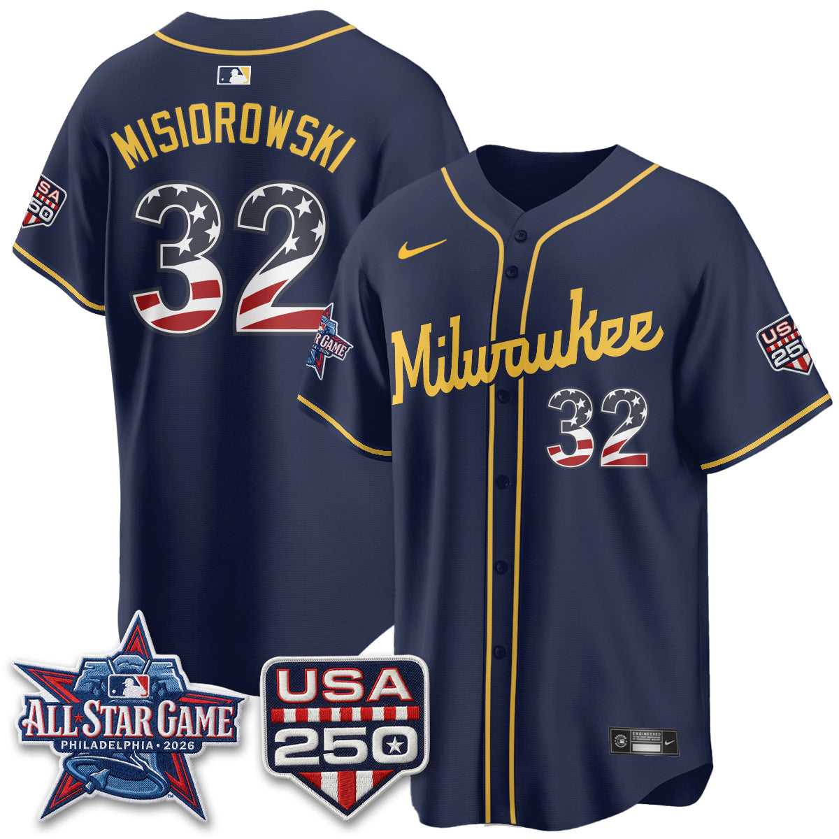 Milwaukee Brewers 2026 All Star Game Vapor Jersey - Stitched