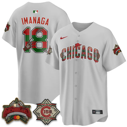 Chicago Cubs A Nightmare on Wrigley Field Edition Vapor Jersey - Stitched-NHM