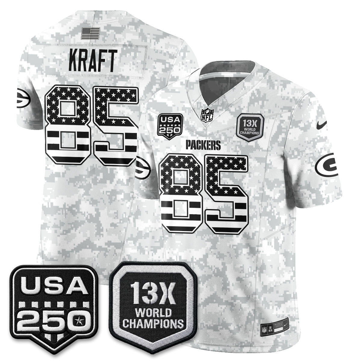 GB 2026 Salute To Service Edition Vapor Jersey - Stitched