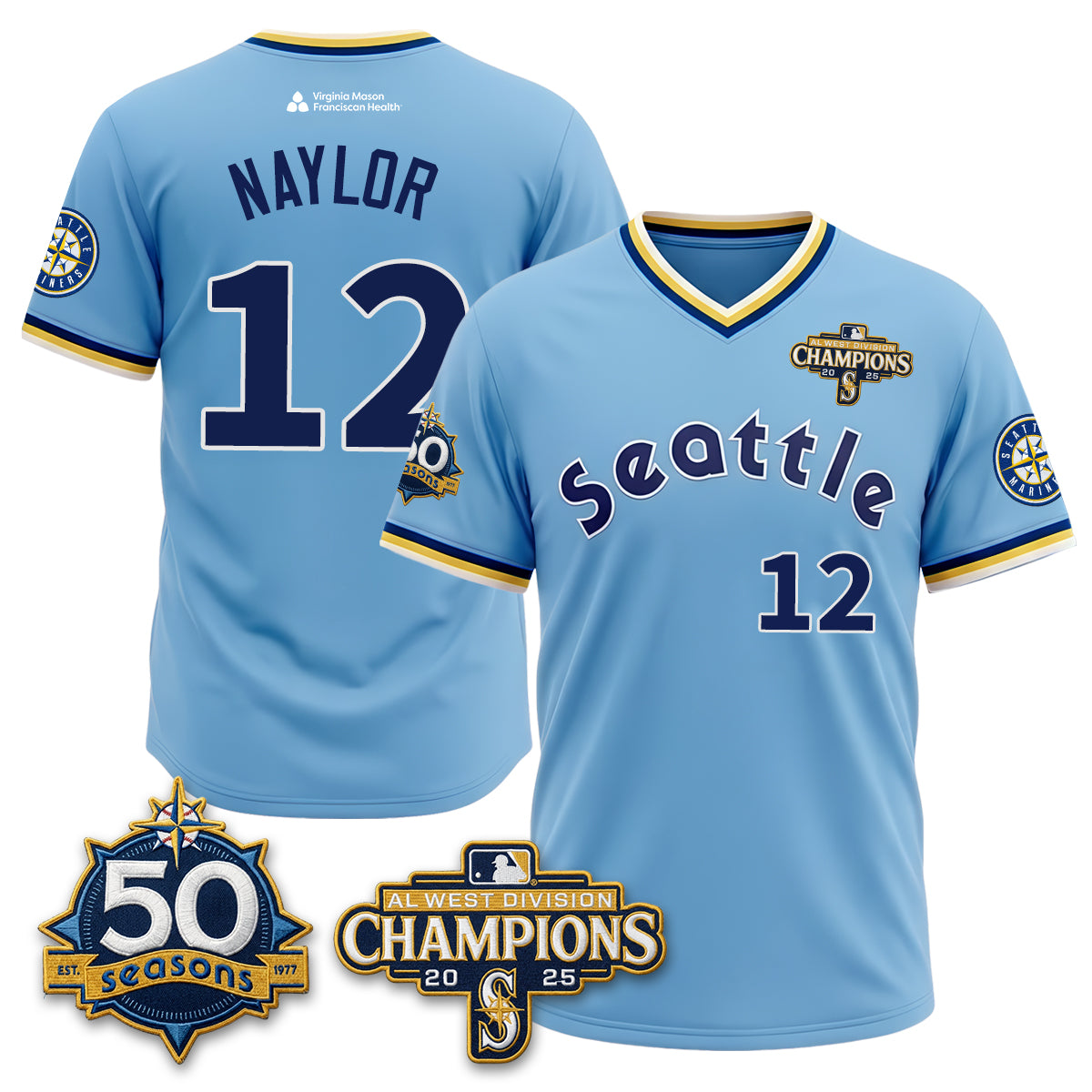 Seattle Mariners 50th Anniversary Throwback Limited Jersey - All Stitched