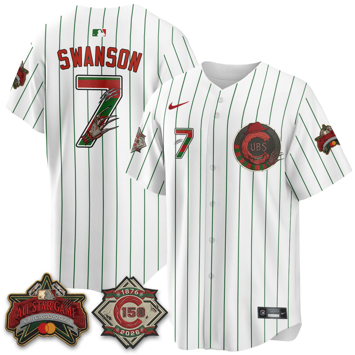 Chicago Cubs A Nightmare on Wrigley Field Edition Vapor Jersey - Stitched-NHM
