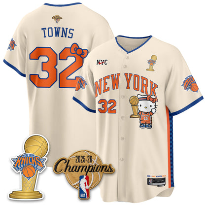 NYK 2026 NBA Champions x Meow Kitty Vapor Jersey - Stitched-NHM