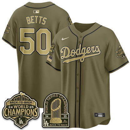LAD New Era Olive 2026 Armed Forces Day Jersey -All Stitched