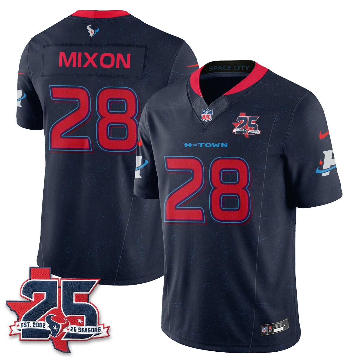 HOU Fangear Edition Vapor Jersey - Stitched
