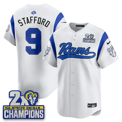 LAR 2X Champs Rivalries Baseball Vapor Jersey - Stitched