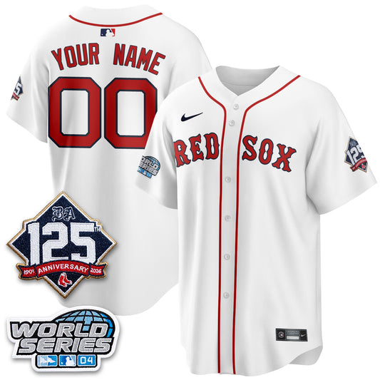 Boston Red Sox Throwback 2004 Vapor Custom Jersey - Stitched