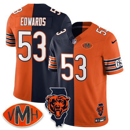 CHI Honor Virginia Halas McCaskey Split Edition - Stitched