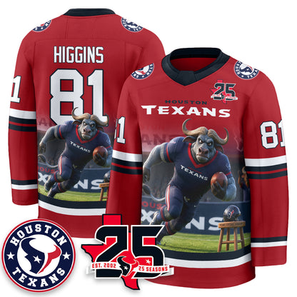 Houston Texans x Bull Chief Edition Hockey Jersey - Printed
