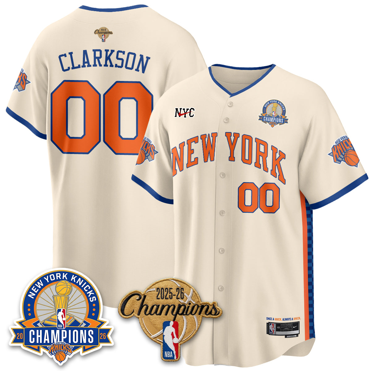 New York Knicks 2026 NBA Champions Special Edition Vapor Jersey V2- Stitched