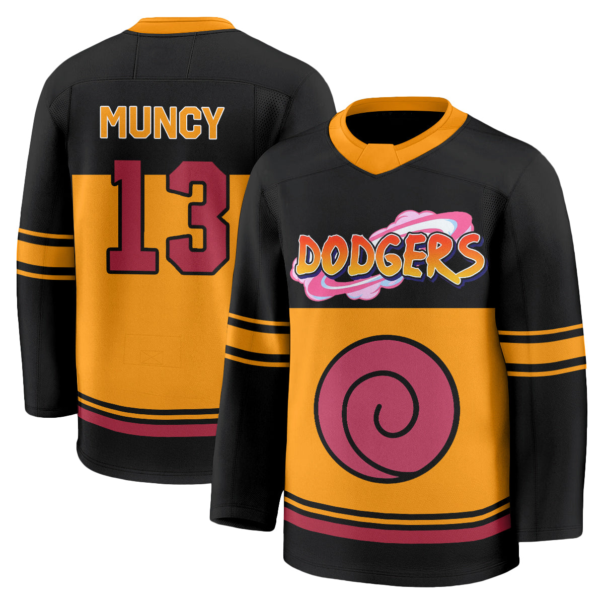 Los Angeles Dodgers Naruto Edition Vapor Hockey Jersey - Stitched
