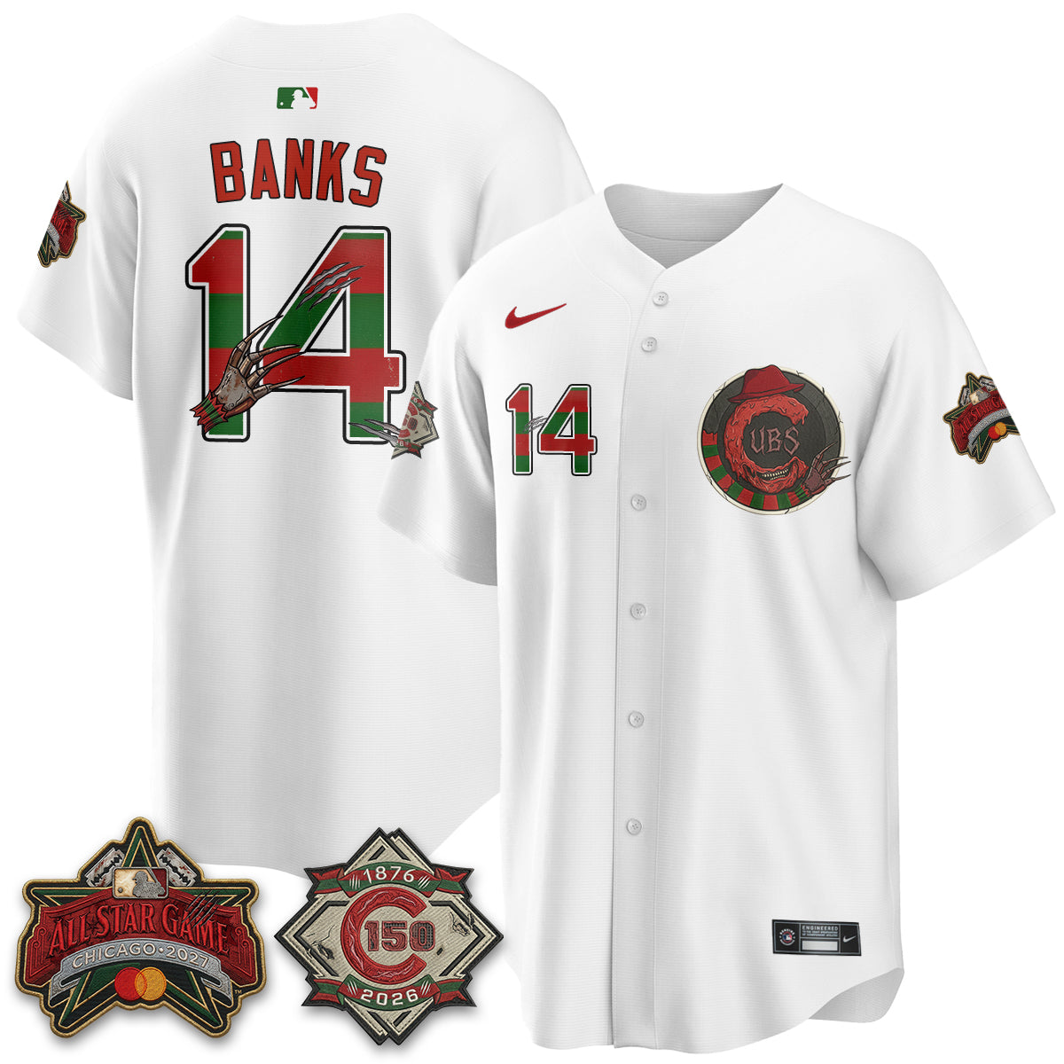 Chicago Cubs A Nightmare on Wrigley Field Edition Vapor Jersey - Stitched-NHM