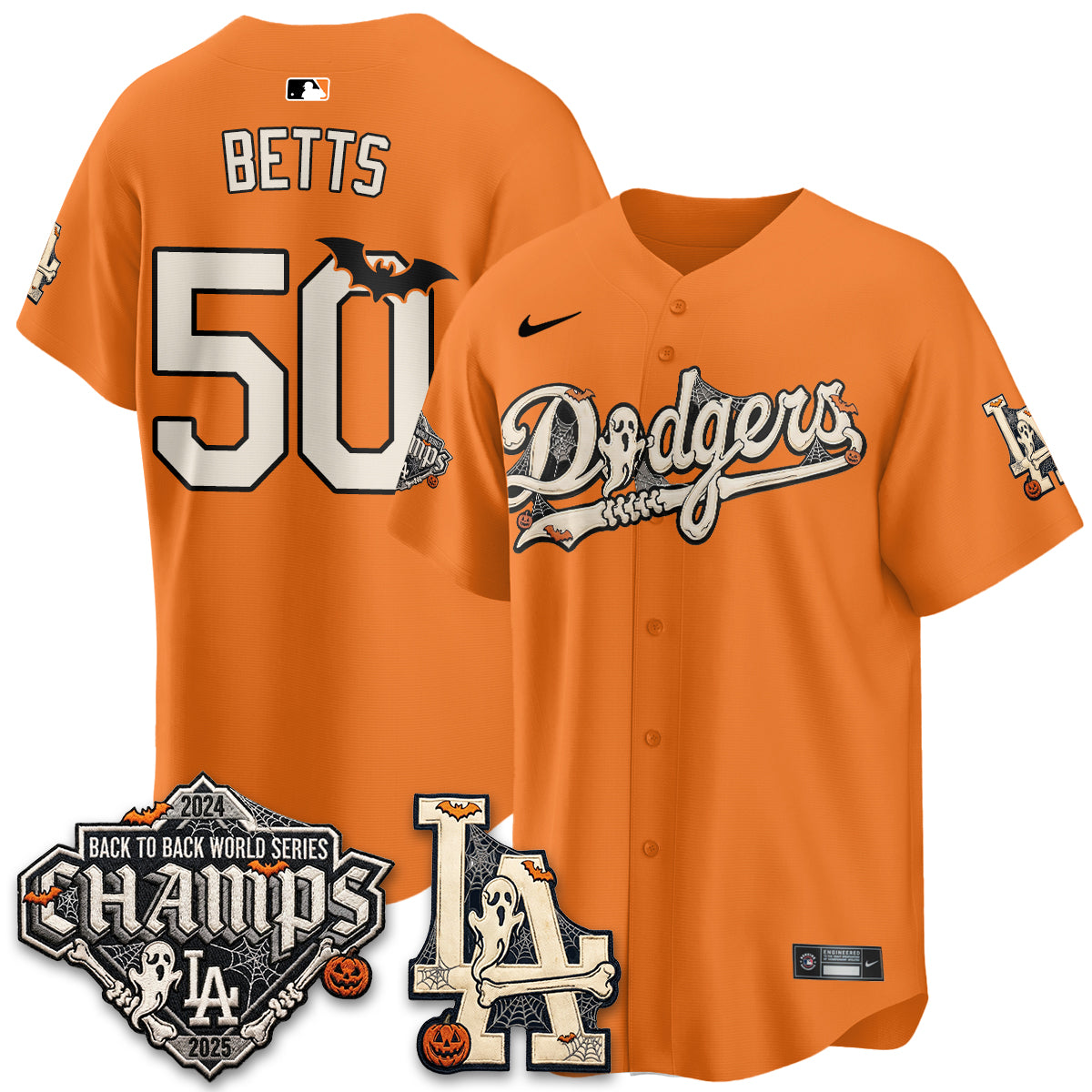 Los Angeles Dodgers Halloween 2026 Vapor Jersey - Stitched