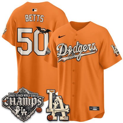 Los Angeles Dodgers Halloween 2026 Vapor Jersey - Stitched