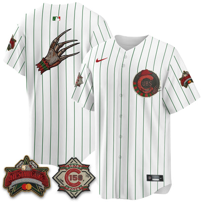 Chicago Cubs A Nightmare on Wrigley Field Edition Vapor Jersey - Stitched-NHM