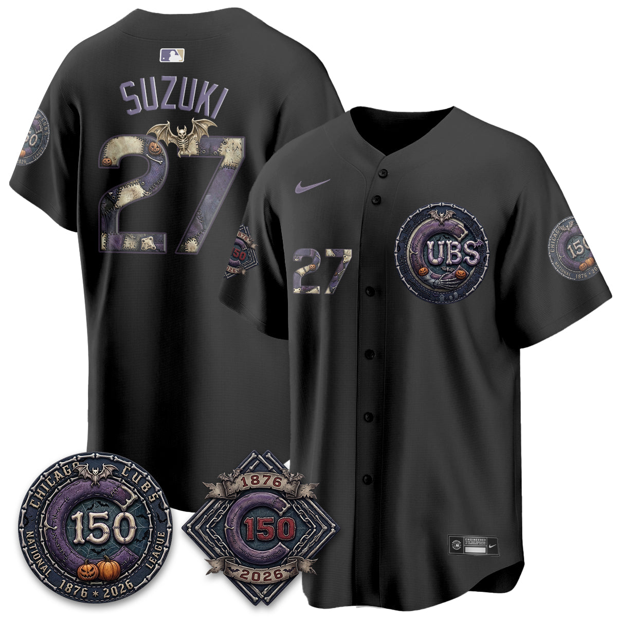 Chicago Cubs Nightmare Edition Vapor Limited Jersey - Printed