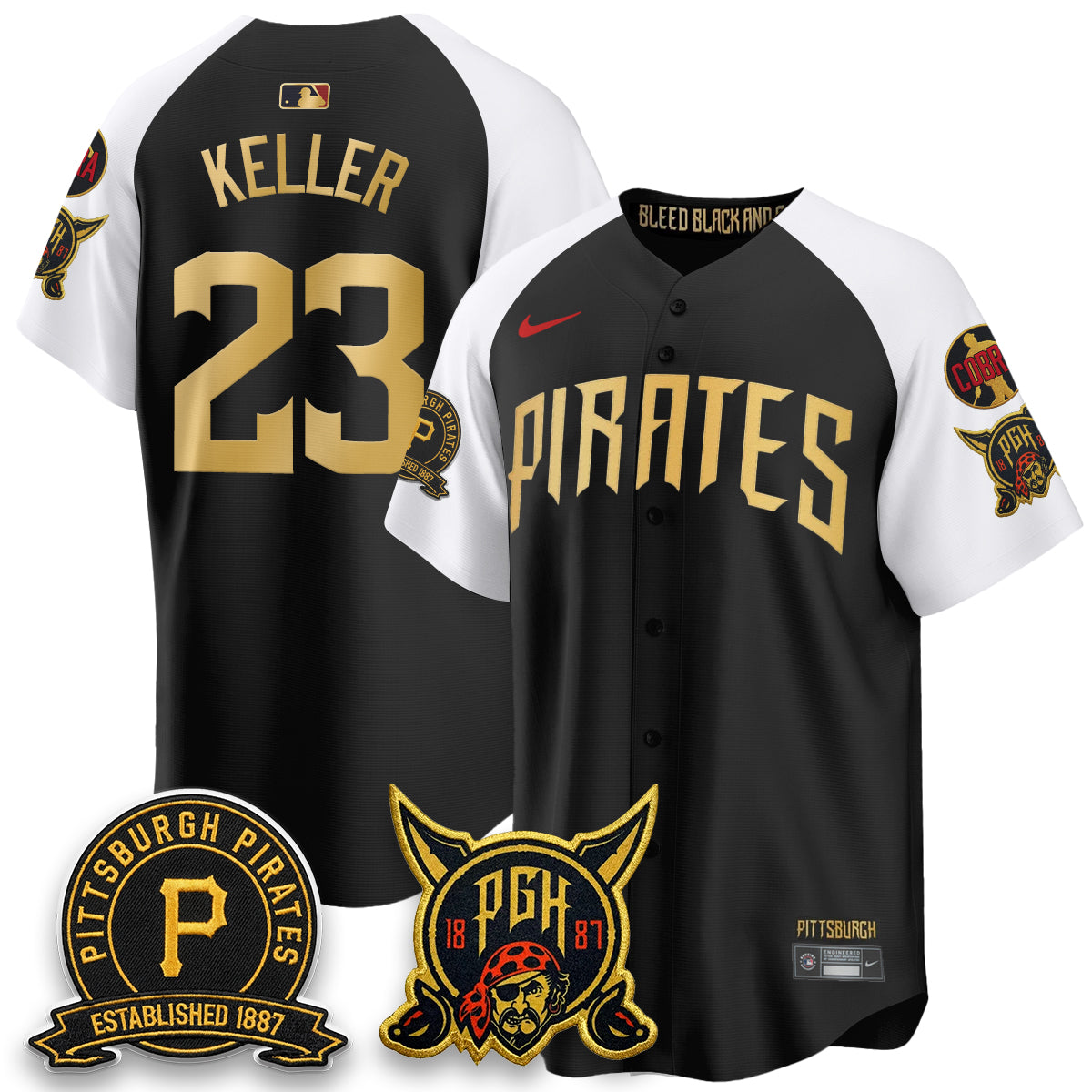 PIT 2026 City Connect Vapor Limited Jersey - Cobra & Est 1887 Patch - All Stitched