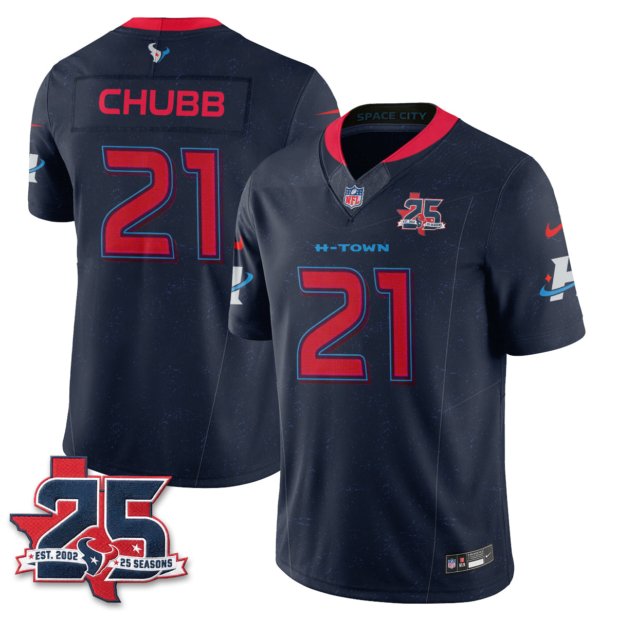 HOU Fangear Edition Vapor Jersey - Stitched