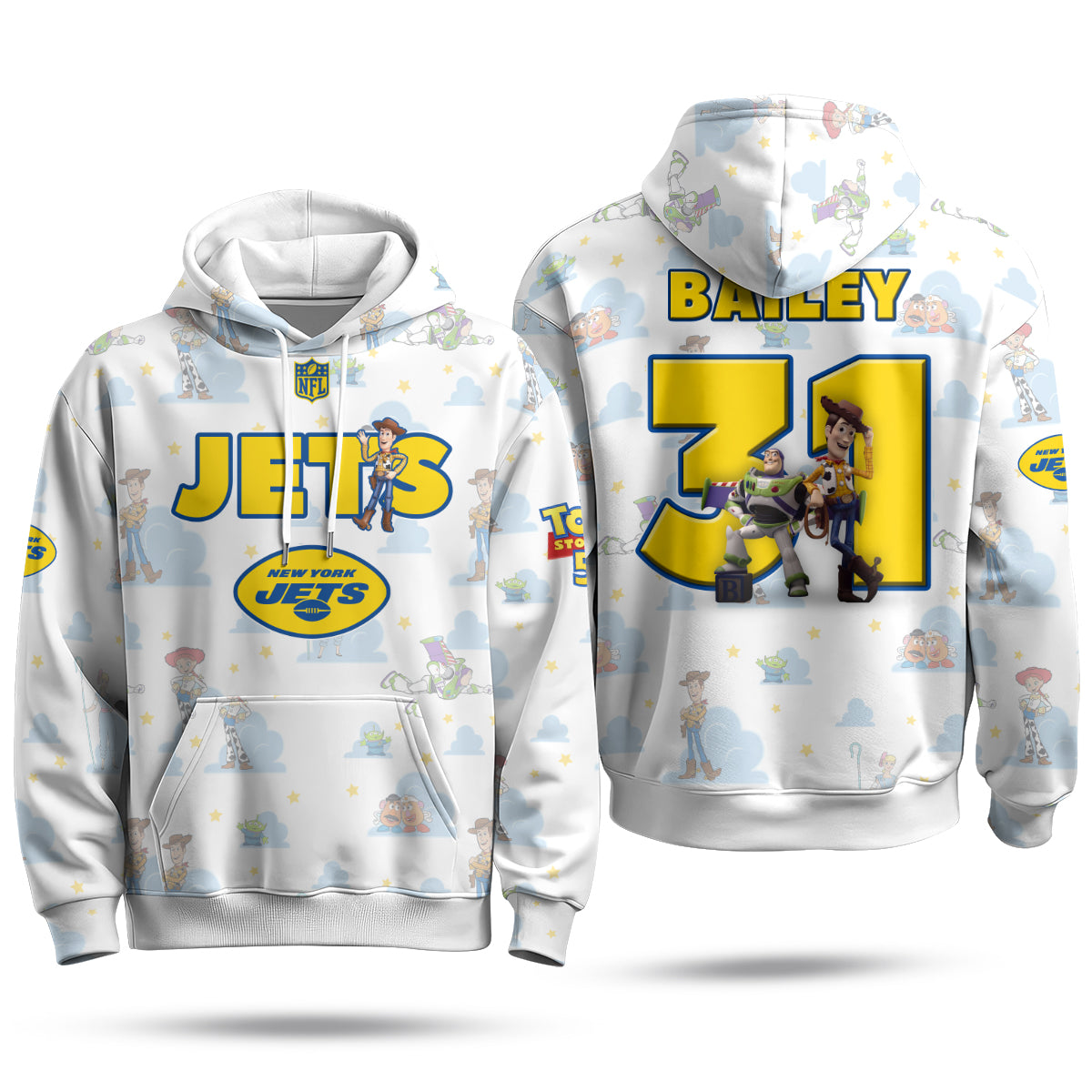 New York Jets x Infinity & Beyond Hero Edition Pullover Hoodie - Printed