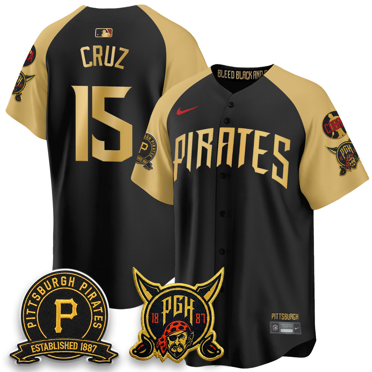 PIT 2026 City Connect Vapor Limited Jersey - Cobra & Est 1887 Patch - All Stitched
