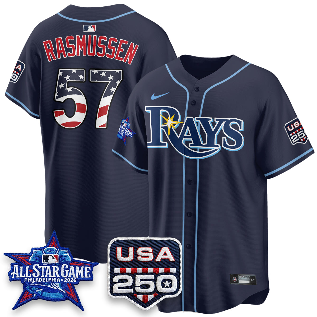 Tampa Bay Rays 2026 All Star Edition Vapor Jersey - Stitched