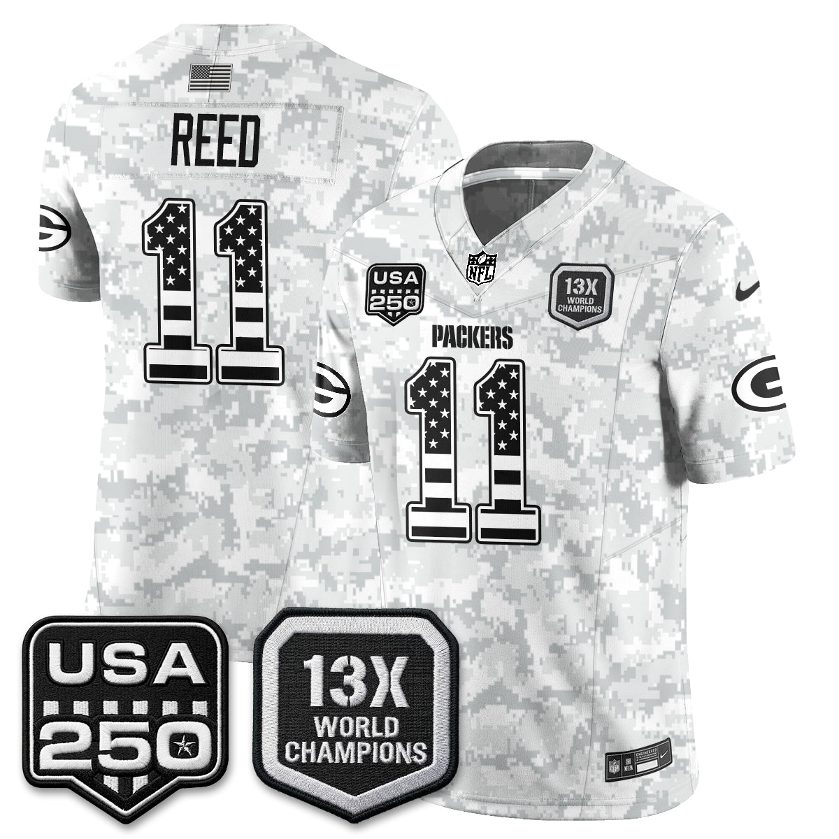 GB 2026 Salute To Service Edition Vapor Jersey - Stitched