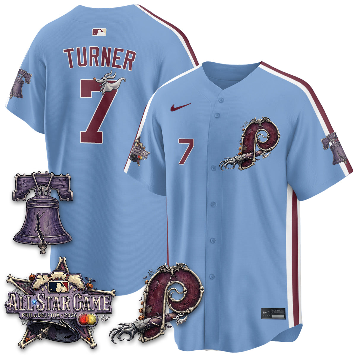 Philadelphia Phillies Nightmare Edition Vapor Jersey - Printed-NHM