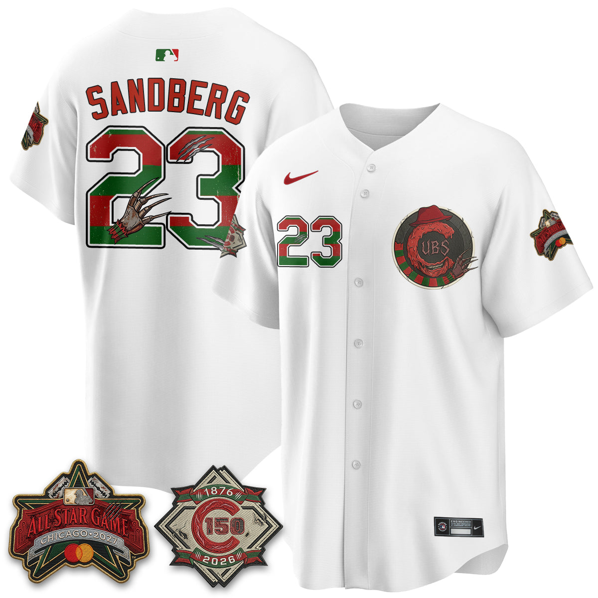 Chicago Cubs A Nightmare on Wrigley Field Edition Vapor Jersey - Stitched-NHM