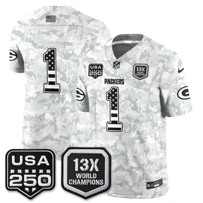 GB 2026 Salute To Service Edition Vapor Jersey - Stitched