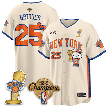 NYK 2026 NBA Champions x Meow Kitty Vapor Jersey - Stitched-NHM