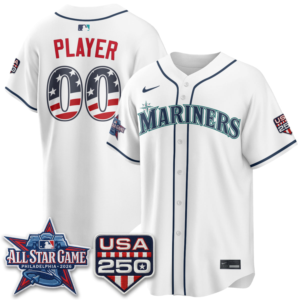 Seattle Mariners 2026 All Star Edition Vapor Custom Jersey - Stitched