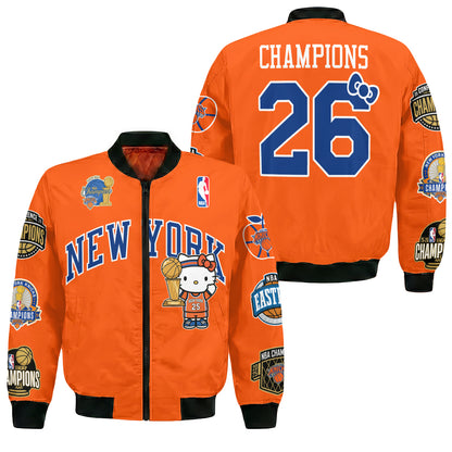 New York Knicks 2026 NBA Finals Champions Limited Edition Bomber Jacket V3- Printed