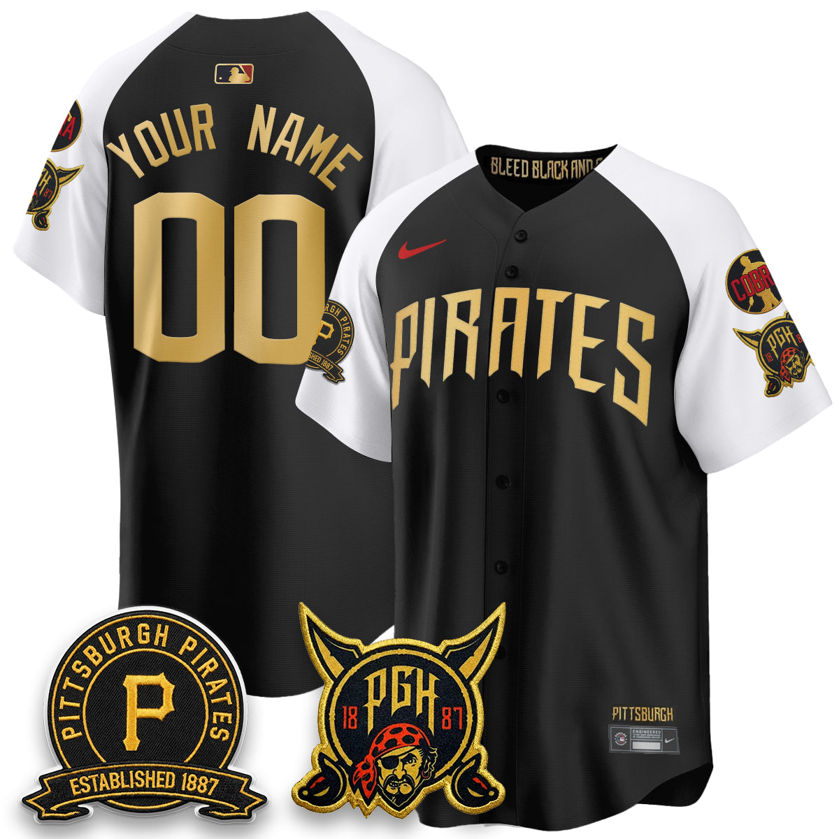 PIT Vapor Limited Custom Jersey - Cobra & Est 1887 Patch - All Stitched