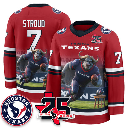 Houston Texans x Bull Chief Edition Hockey Jersey - Printed