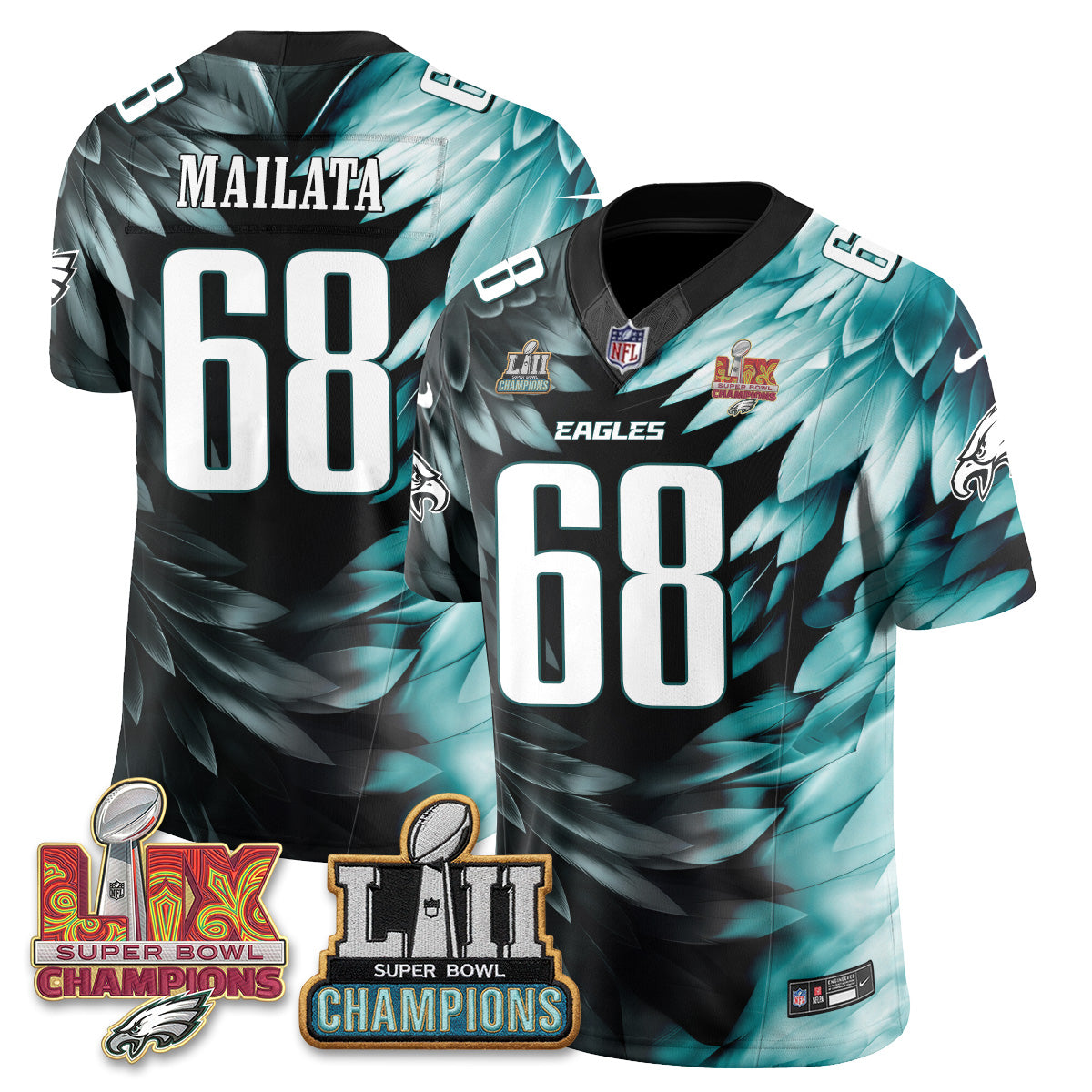 Philadelphia Eagles Fangear Edition Vapor Jersey - Stitched-NHM