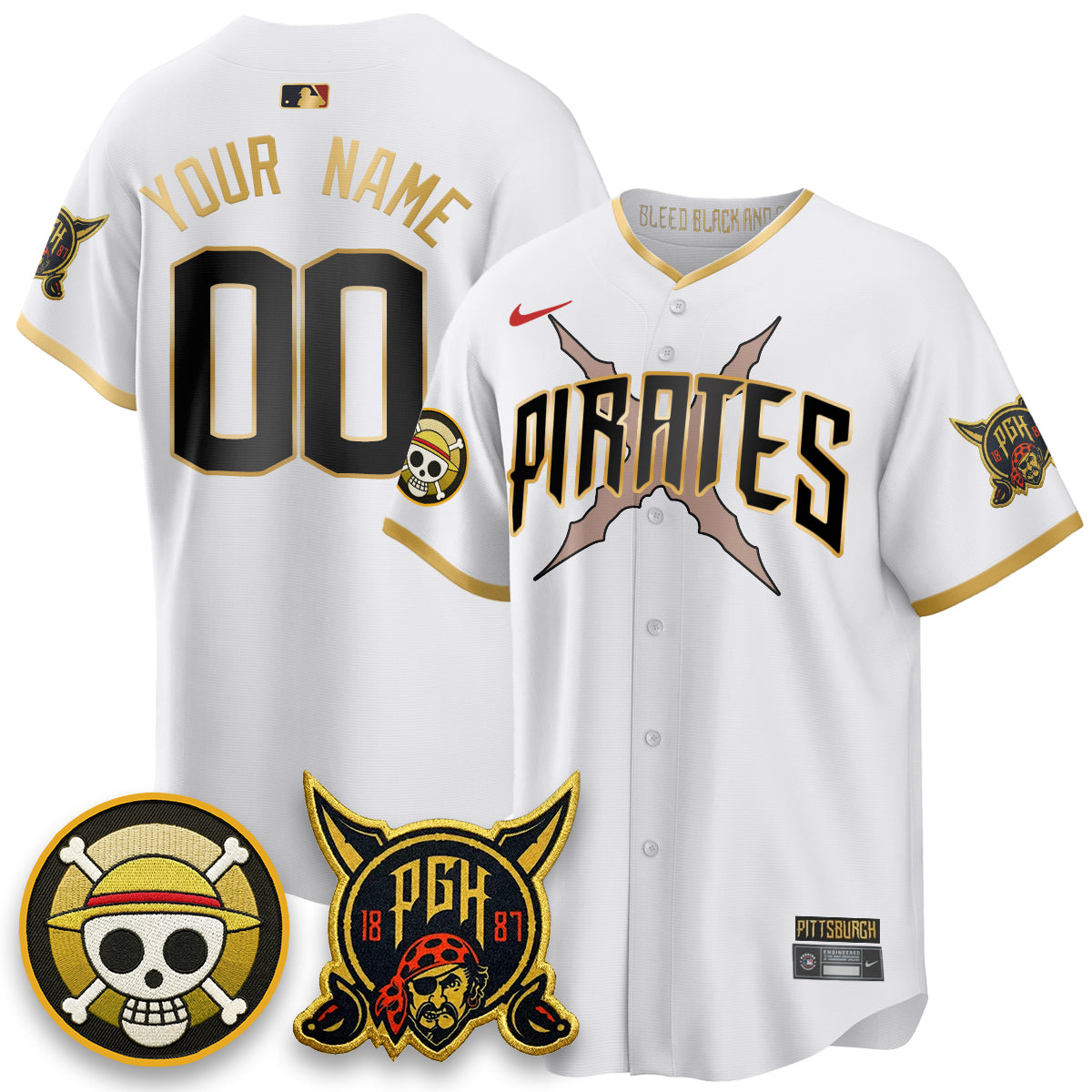 PIT 2026 City Connect x One Piece Vapor Limited Custom Jersey - All Stitched