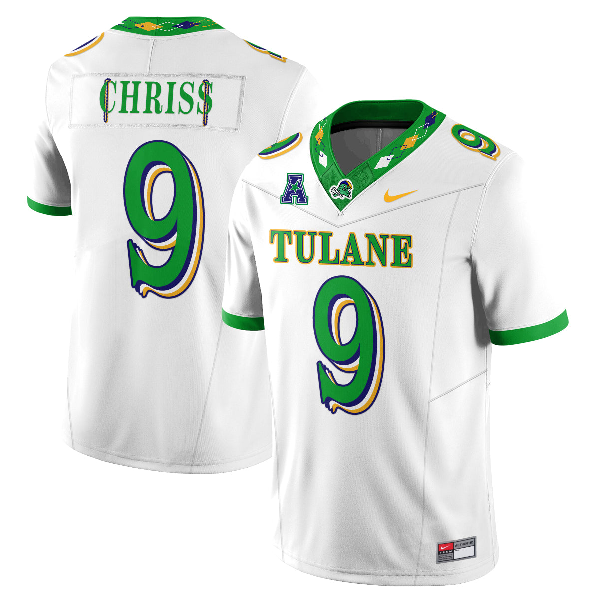 Tulane Green Wave 2026 City Football Vapor Jersey - Stitched