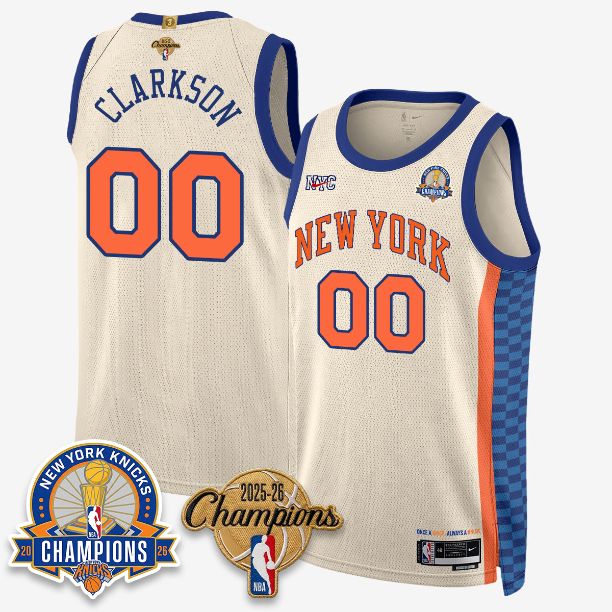 New York Knicks 2026 Basketball Champions Special Edition Vapor Jersey V2- Stitched