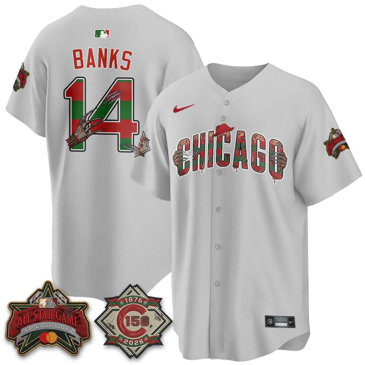 Chicago Cubs A Nightmare on Wrigley Field Edition Vapor Jersey - Stitched-NHM