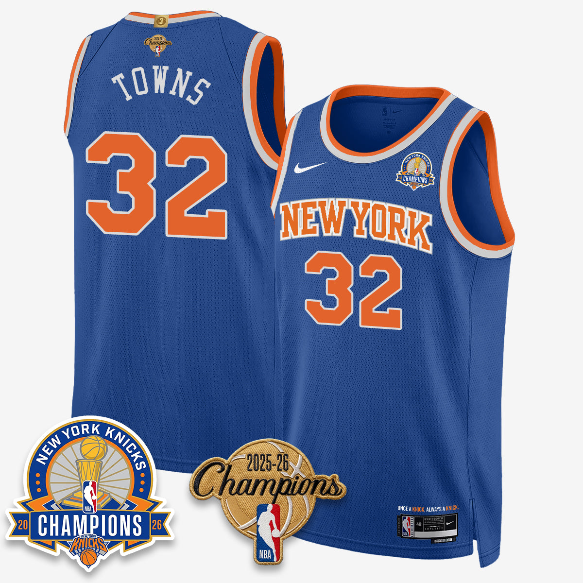 New York Knicks 2026 Basketball Champions Special Edition Vapor Jersey V2- Stitched