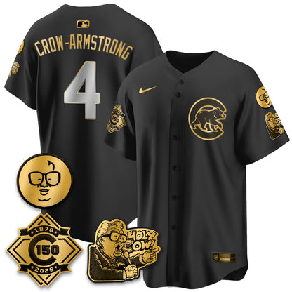 Chicago Cubs 150th Anniversary Harry Caray Holy Cow Vapor Premier Limited Jersey - All Stitched V3