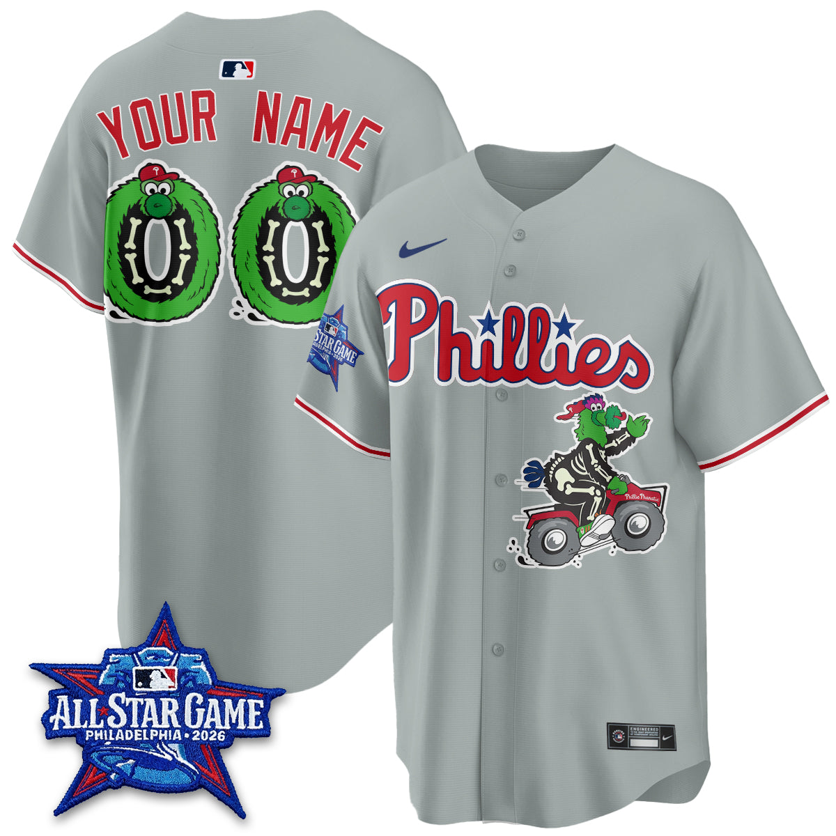 PHI Skeleton Edition Vapor Custom Jersey - Stitched