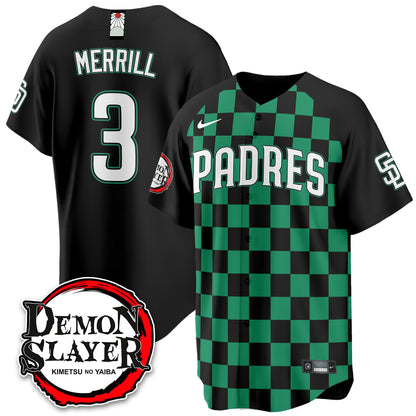 San Diego Padres Demon Slayer Vapor Limited Jersey - Stitched