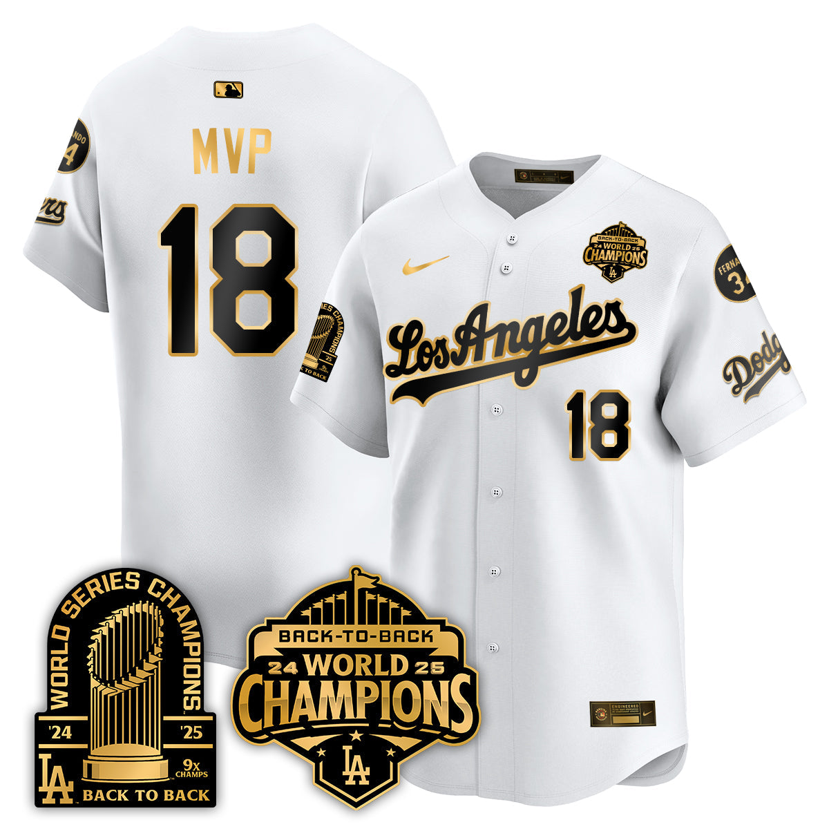LAD Alternate  Vapor Limited Jersey - 9x Champs - All Stitched