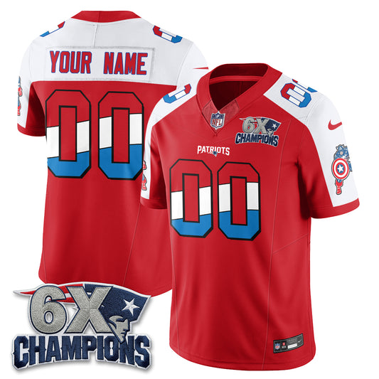 New England Patriots x Vibranium Shield Edition Vapor Custom Jersey V2 - Stitched